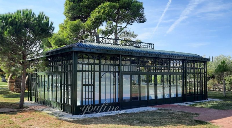 Custom Beautiful Wrought Iron Gazebo with Roof Internal Display