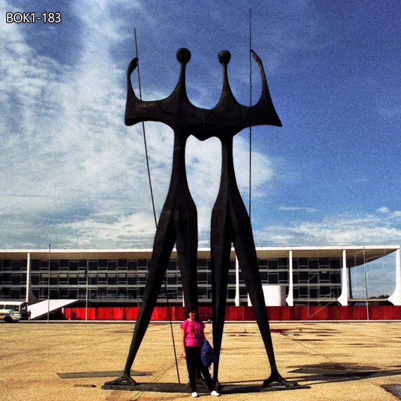 Bronze Abstract Sculpture Brasilia Os Candangos - YouFine