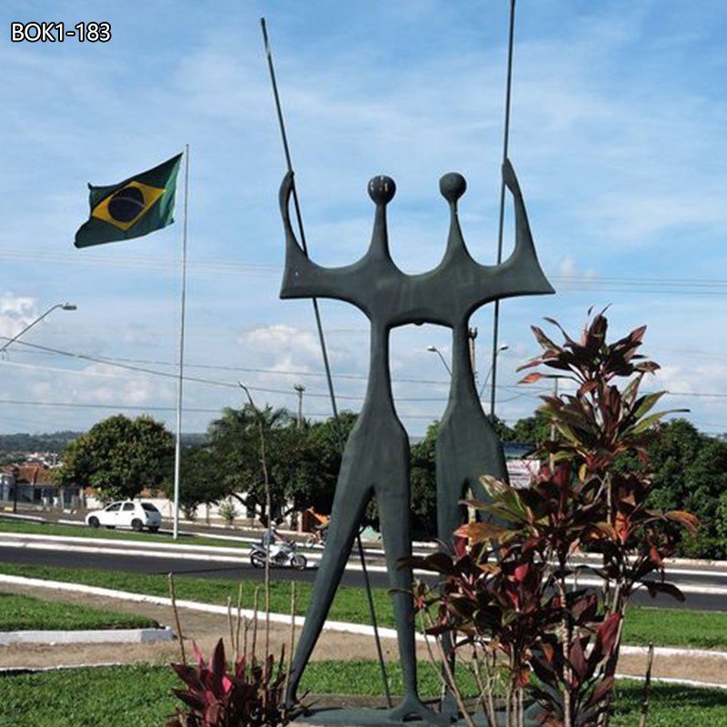 Bronze Abstract Sculpture Brasilia Os Candangos - YouFine