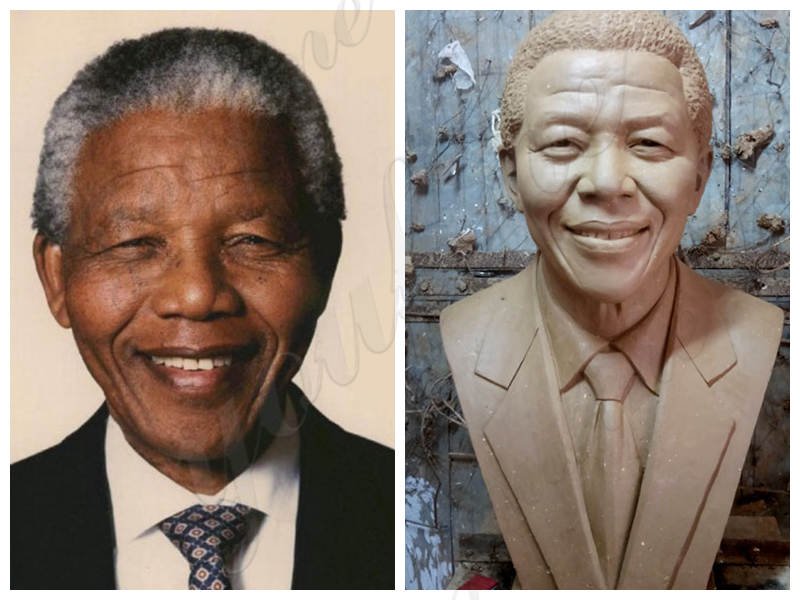 Bronze Bust of Mandela Clay Model