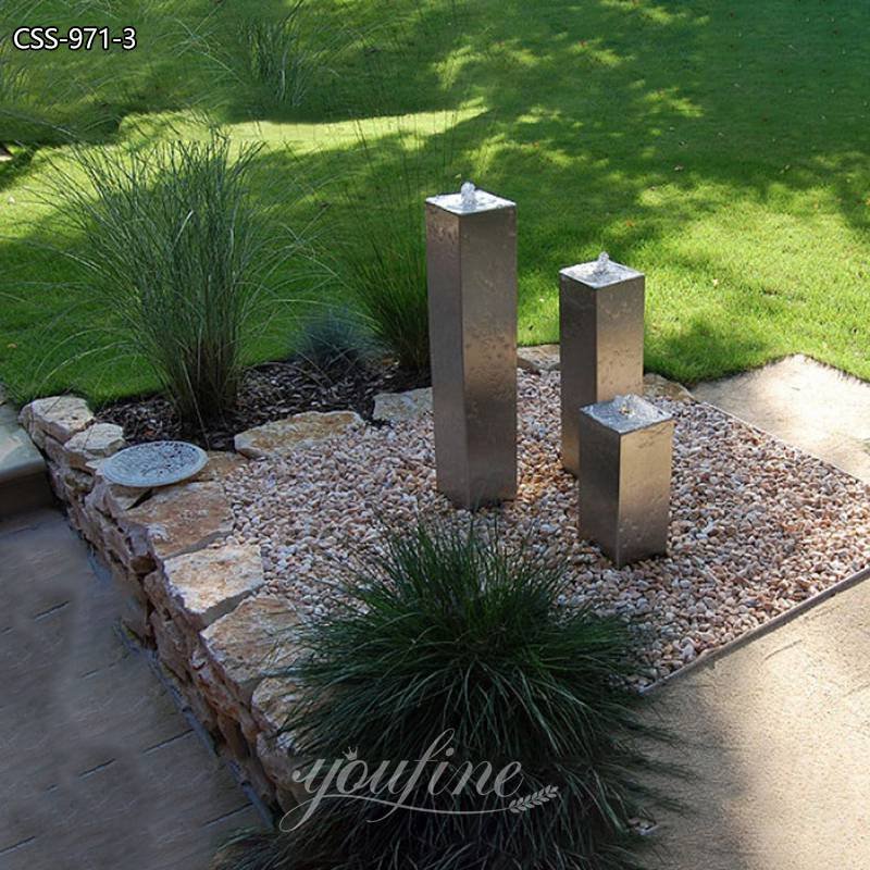 Custom Cube-Shaped Stainless Steel Fountain Elevate Your Space