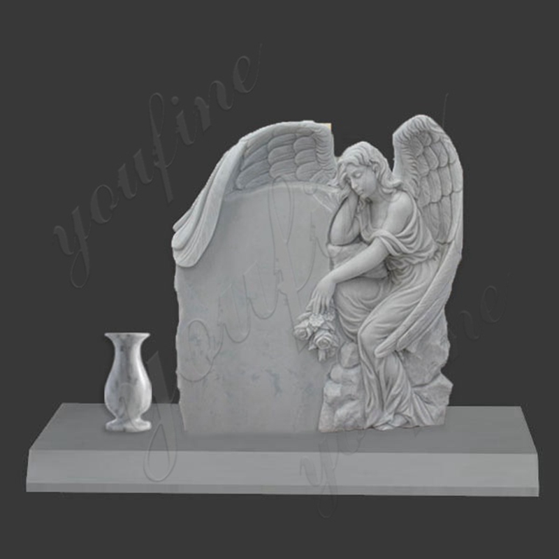 Custom Marble Weeping Angel Grave Headstone MOKK-36