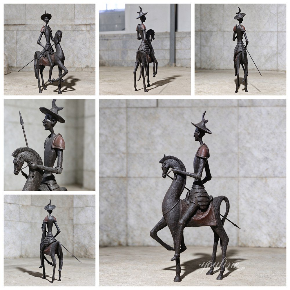 Dalí-Inspired Don Quixote on Horseback Bronze Sculpture Details