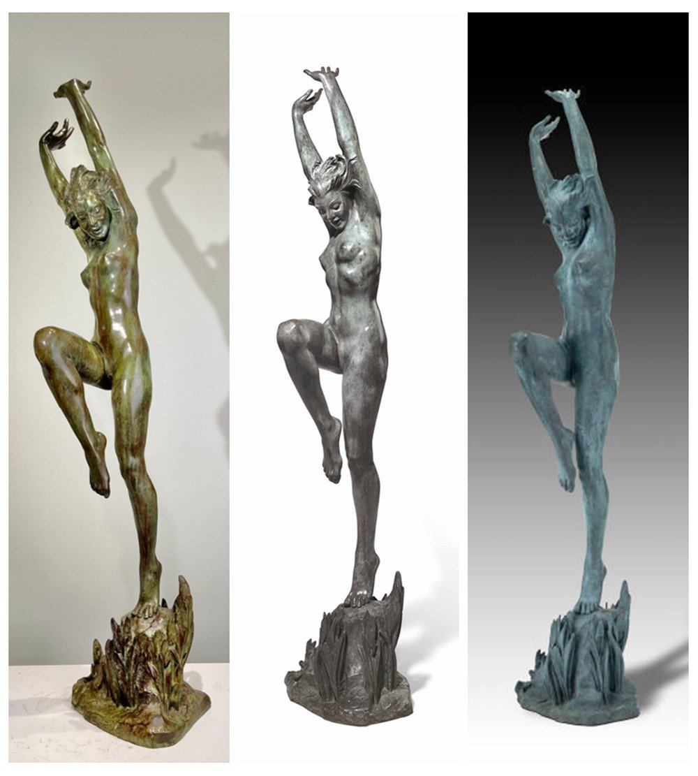 Different Colors of Joy of the Waters sculptures