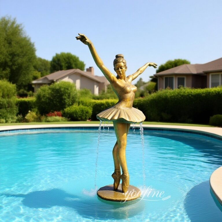 Elegant Life Size Bronze Dancer Fountain for Outdoor Decor
