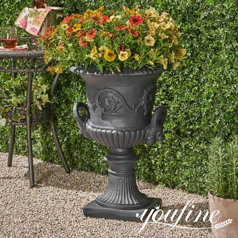 Elegant Wrought Iron Urn Planter