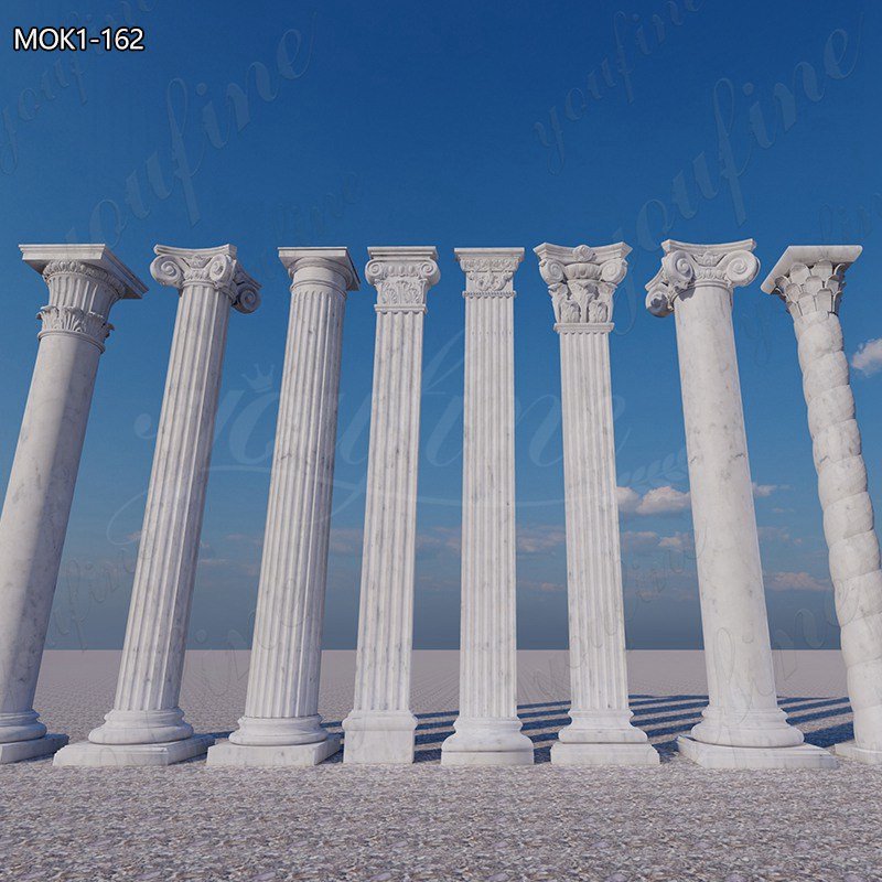 Elevate Your Home Decor with White Marble Column MOK1-162