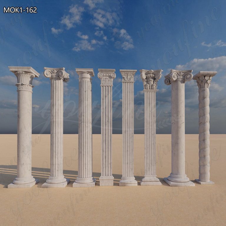 Elevate Your Home Decor with White Marble Column MOK1-162