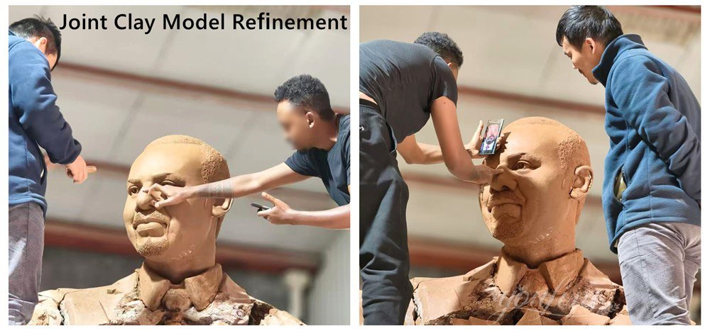 Ethiopian Artist Joined the Clay Model Adjustment