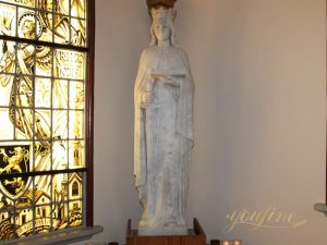 Exquisite Hand-Carved Saint Dymphna Statue for Church