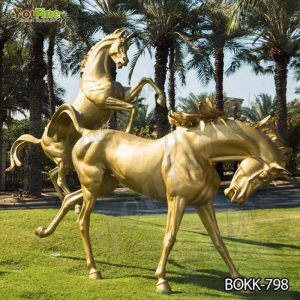 Factory Supply Bronze Outdoor Horse Sculpture Large Decor BOKK-798