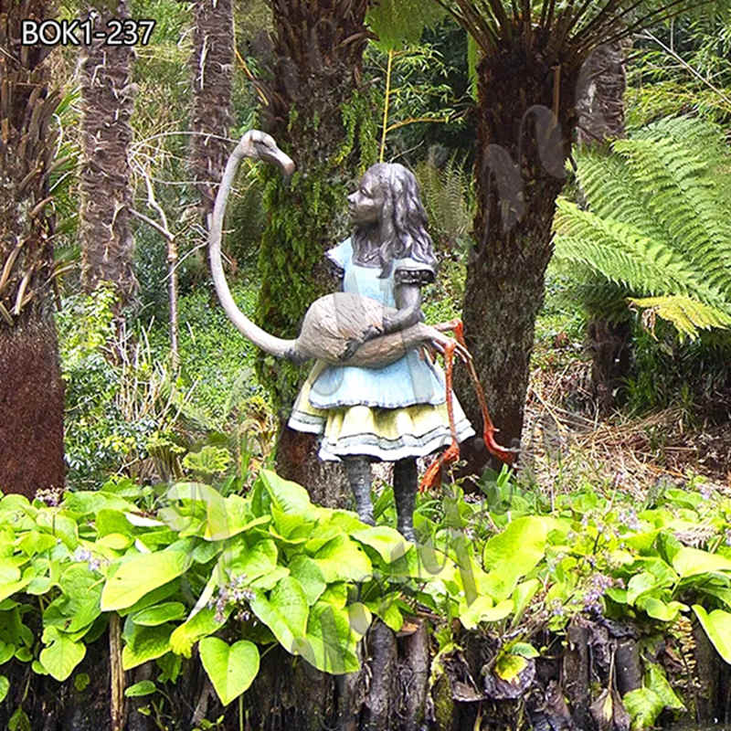Famous Bronze Alice in Wonderland Outdoor Statue for Sale BOK1-237