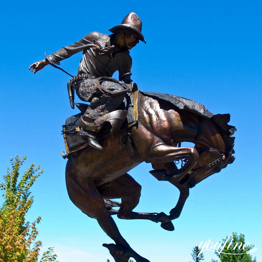 Famous Vivid Bronze Frederic Remington Horse Sculpture Reproductions