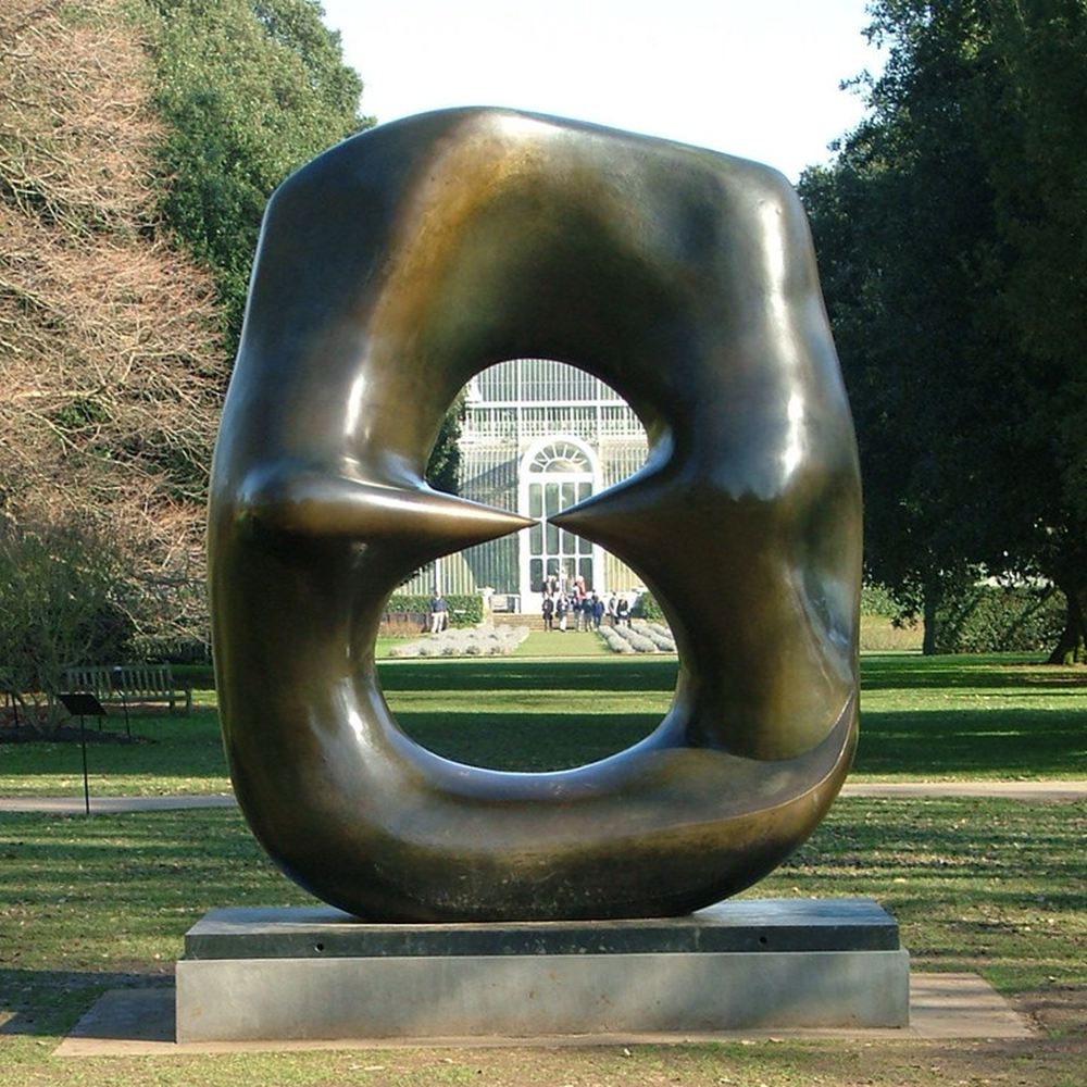 Oval with Points by Henry Moore, a premier example of modern, famous bronze sculptures.