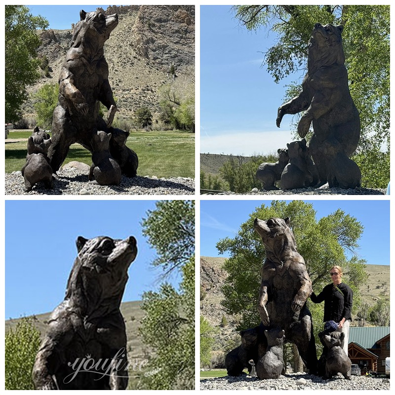 Famous Bronze Sculpture of Grizzly 399 Details