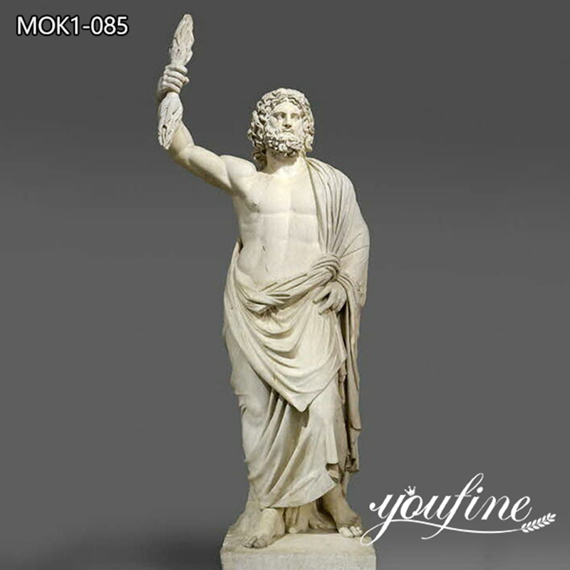Famous Greek God Marble Statue of Zeus for Sale MOK1-085