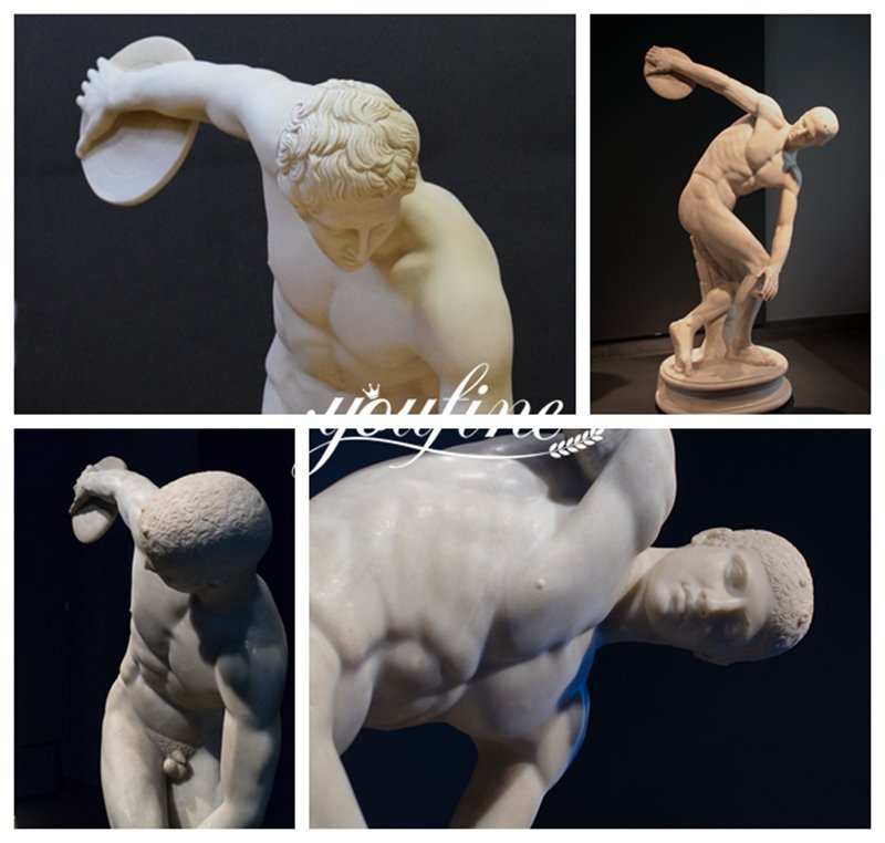 Famous Greek Marble Discobolus Discus Thrower Myron Statue Replica Details