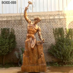 Famous Life-size Bronze Self Made Man Sculpture for Sale BOKK-593