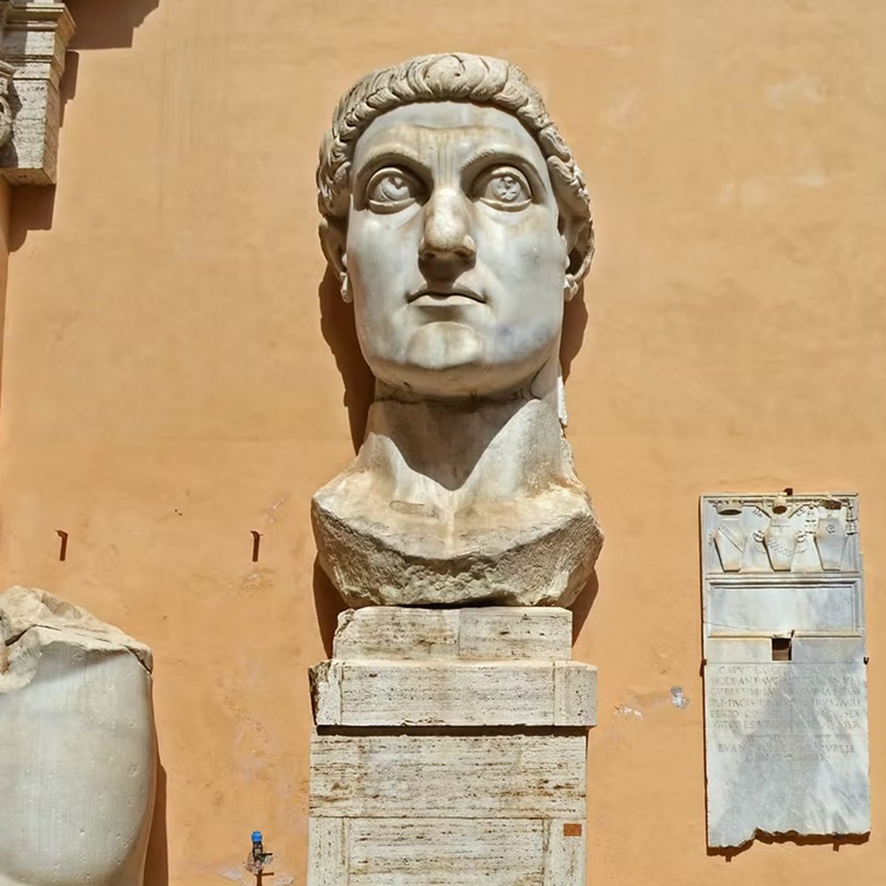 Famous Marble Colossal Head of Constantine