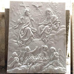Church Wall Decor Holy Family Marble Carving Relief Sculpture CHS-612