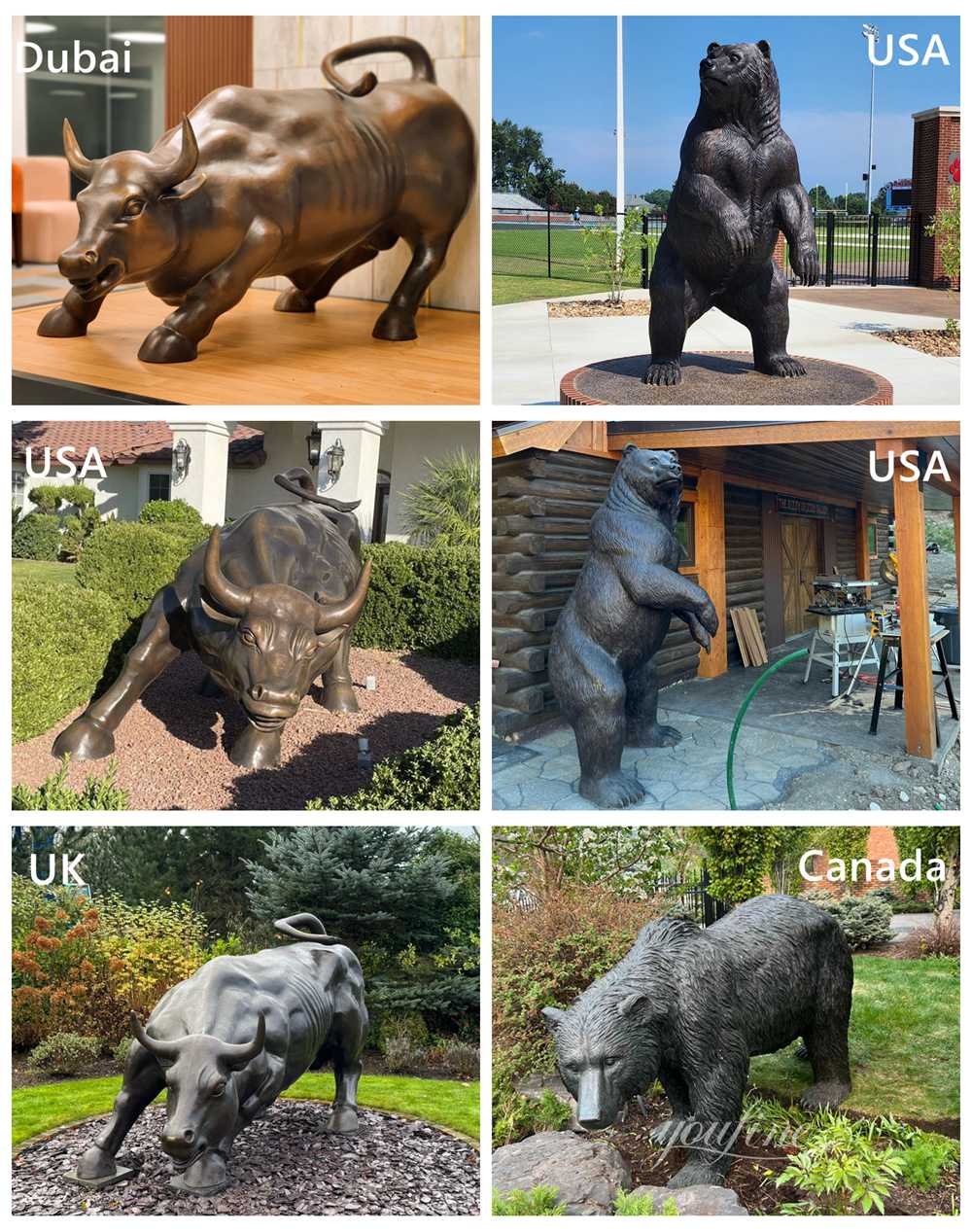 Feedback on bronze bull statues and bronze bear statues