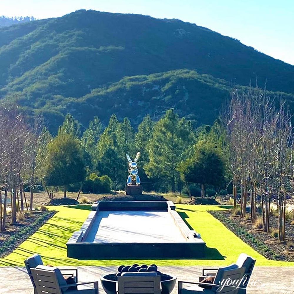 Feedback on the American stainless steel balloon rabbit sculpture