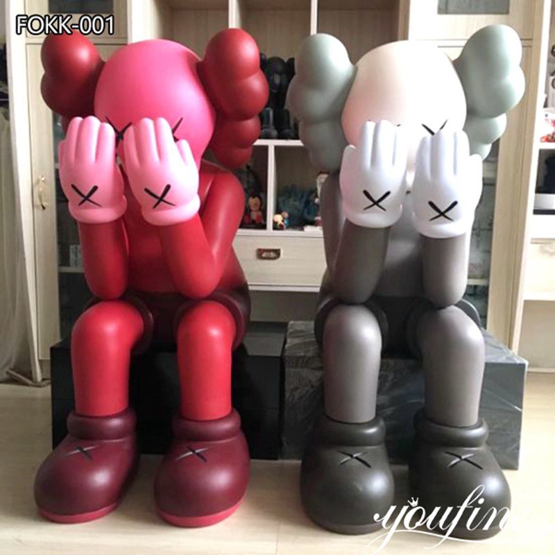 Fiberglass Large Kaws Statue Modern Outdoor Decor FOKK-01