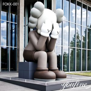  » Fiberglass Large Kaws Black Statue Modern Outdoor Decor FOKK-01