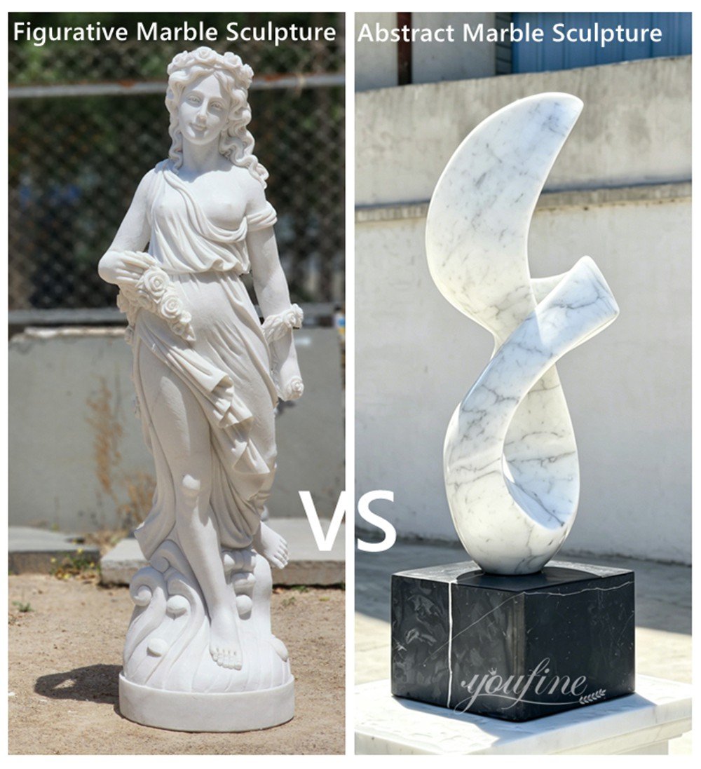 Figurative Marble Sculpture vs Abstract Marble Sculpture