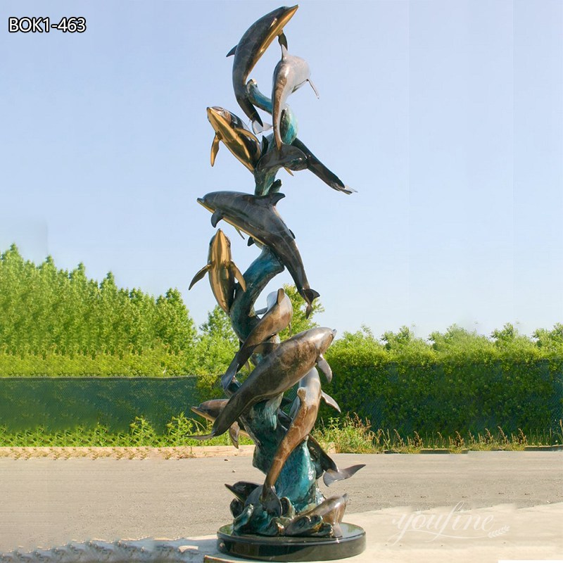  » Fine Cast Bronze Dolphin Statue for Sale BOK1-463 Featured Image