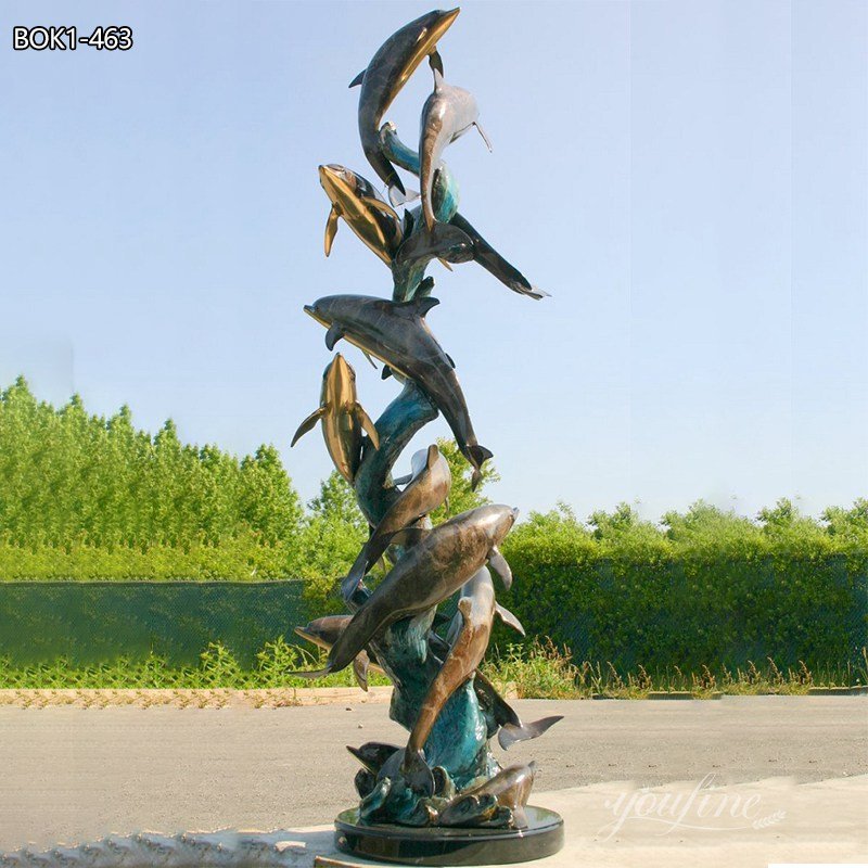 Fine Cast Bronze Dolphin Statue for Sale BOK1-463