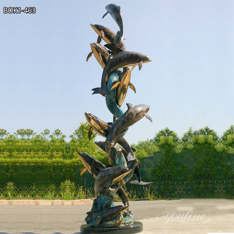 Fine Cast Bronze Dolphin Statue for Sale BOK1-463