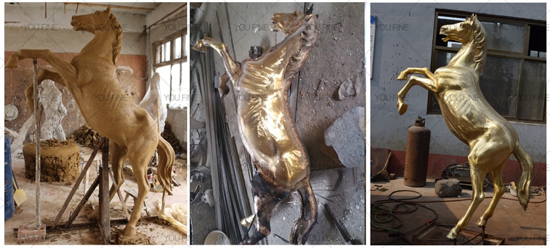 Fine Polishing Process of Bronze Horse Statue