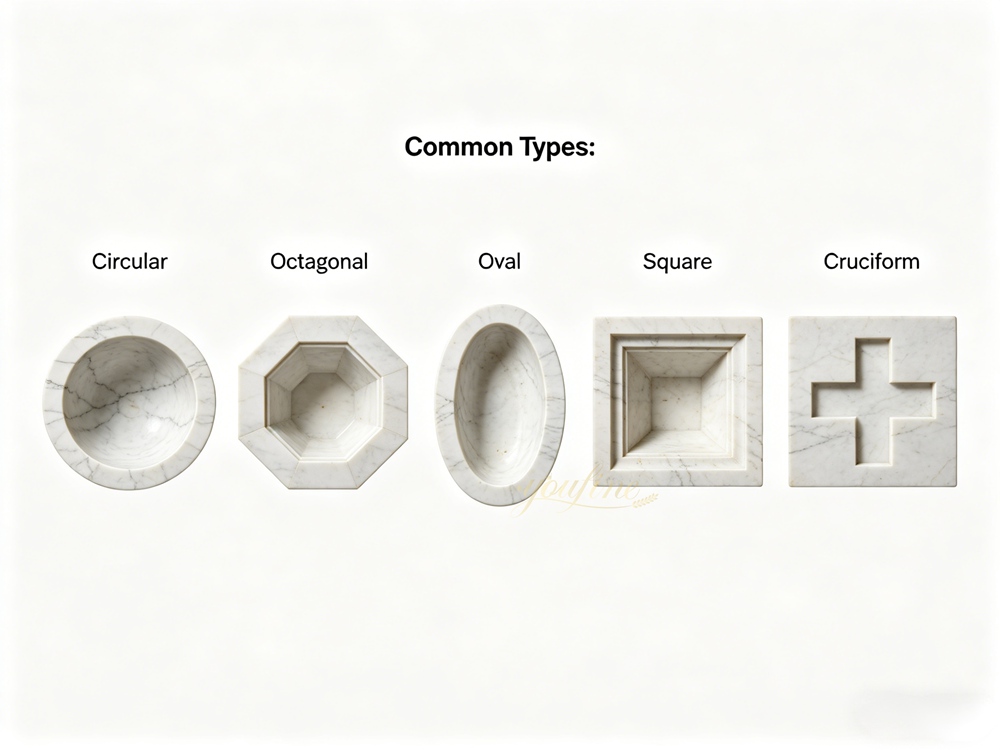 Five Different Types of Marble Baptismal Fonts