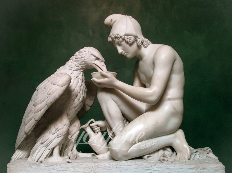 Ganymede and the Eagle Sculpture -YouFine Sculpture