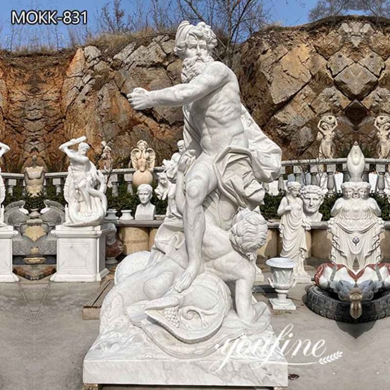 Garden Sea God Poseidon Marble Statue for Sale MOKK-831 (3)