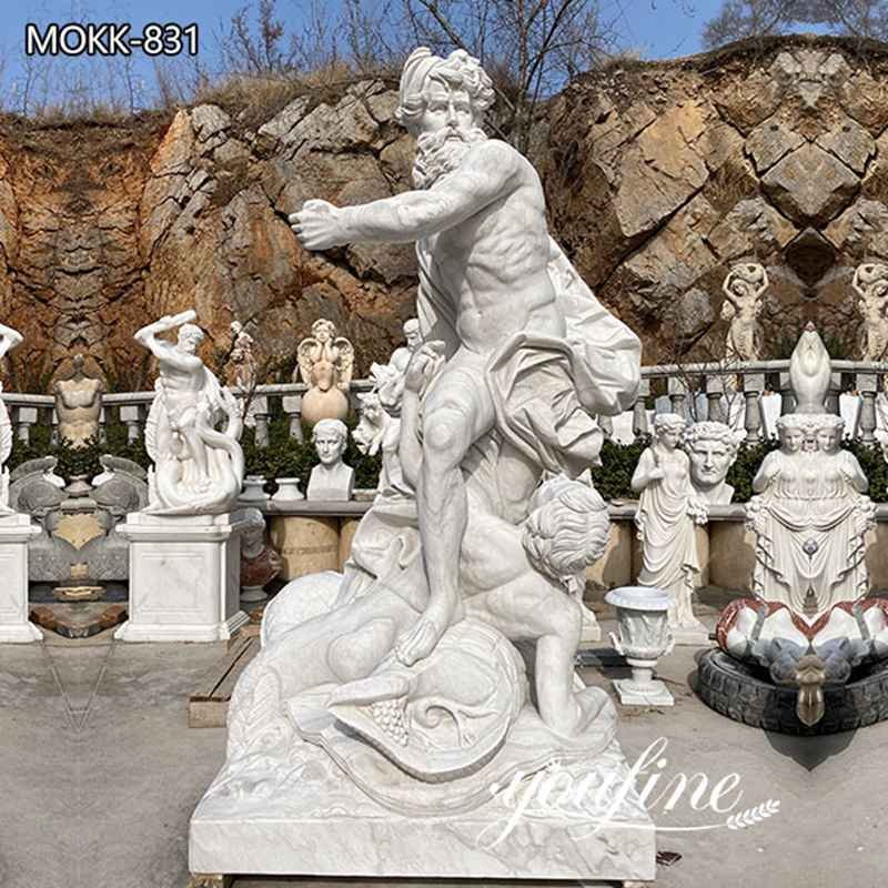 Garden Sea God Poseidon Marble Statue - YouFine Art Sculpture