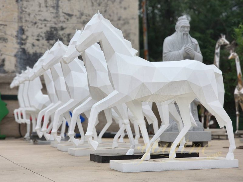 Geometric Modern Horse Statue