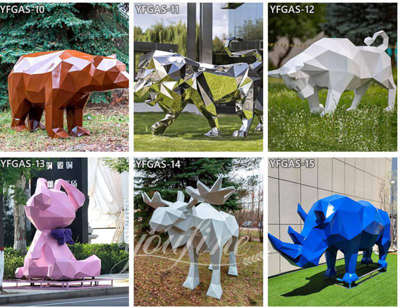 Geometric animal sculpture - YouFine Sculpture (1)