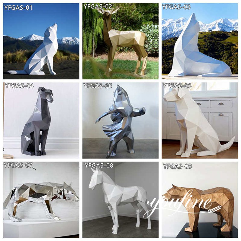 Geometric animal sculpture-YouFine Sculpture