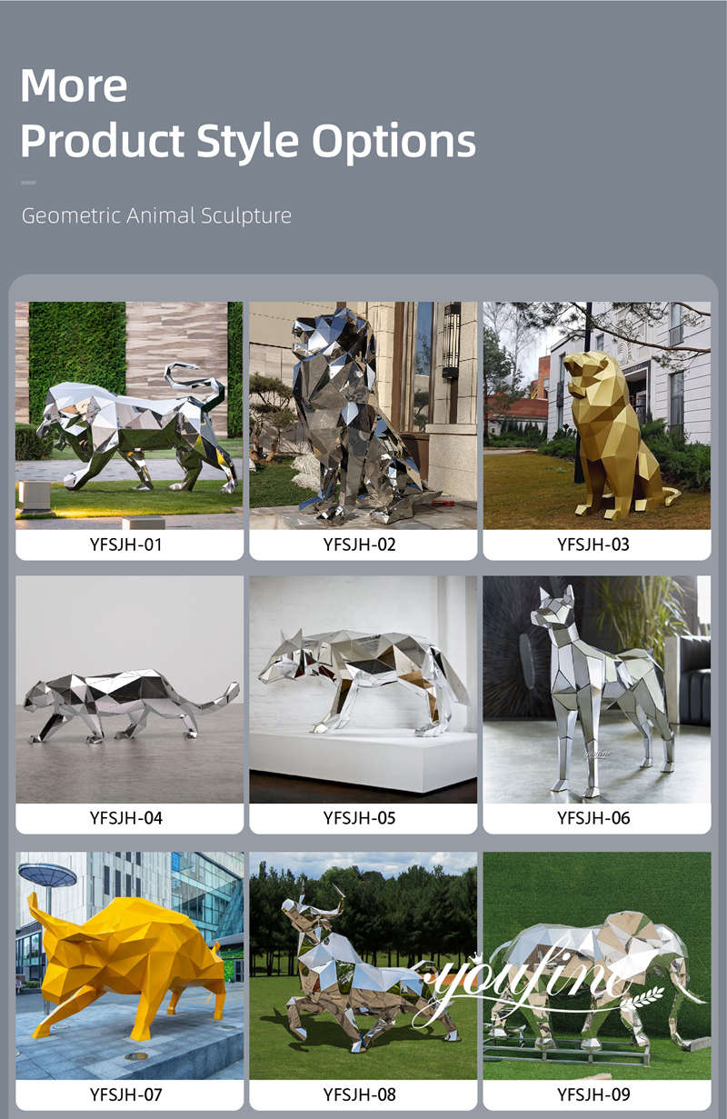 Geometric animals sculpture -YouFine Sculpture