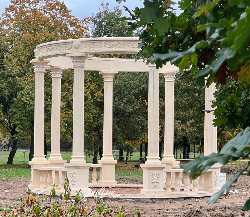 German Beige Marble Column Gazebo Feedback