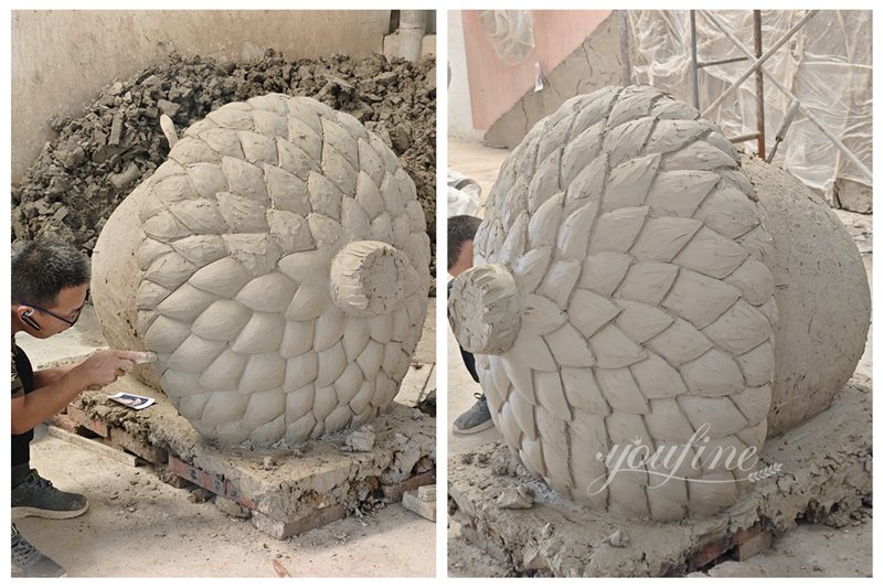 Giant Bronze Acorn Statue Clay Model