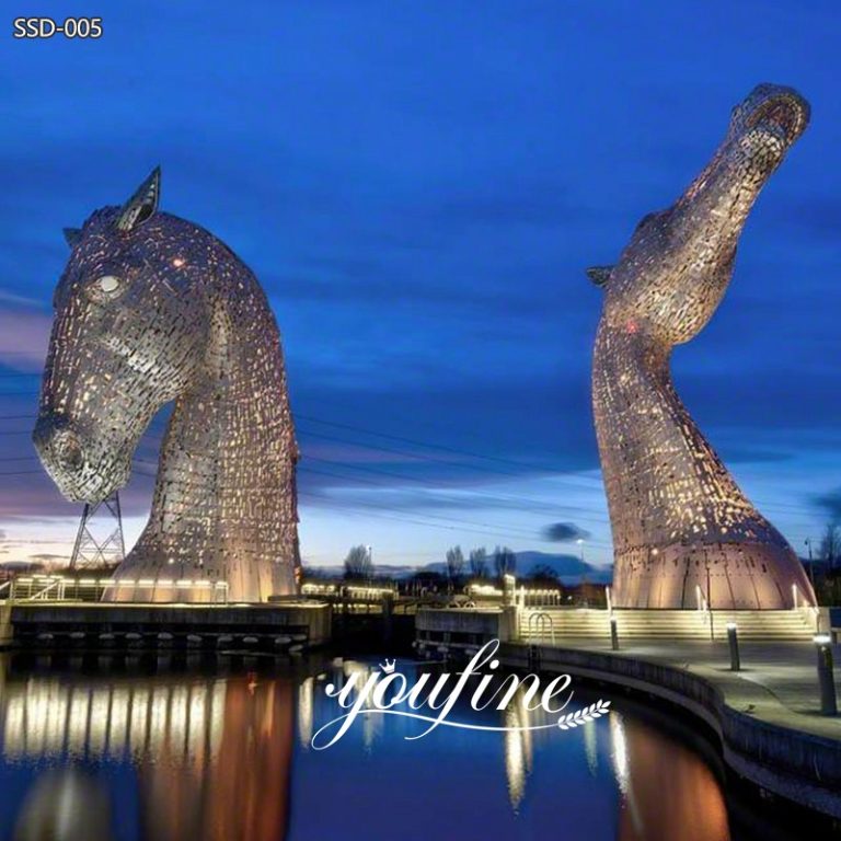 Giant Stainless Steel Kelpies Horse Head Sculpture for Sale (2)