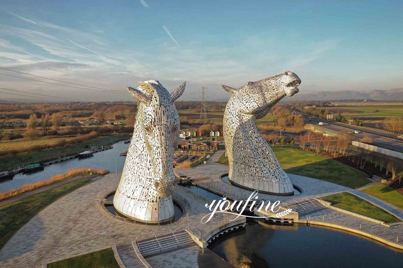 Giant Stainless Steel Kelpies Horse Head Sculpture for Sale (7)