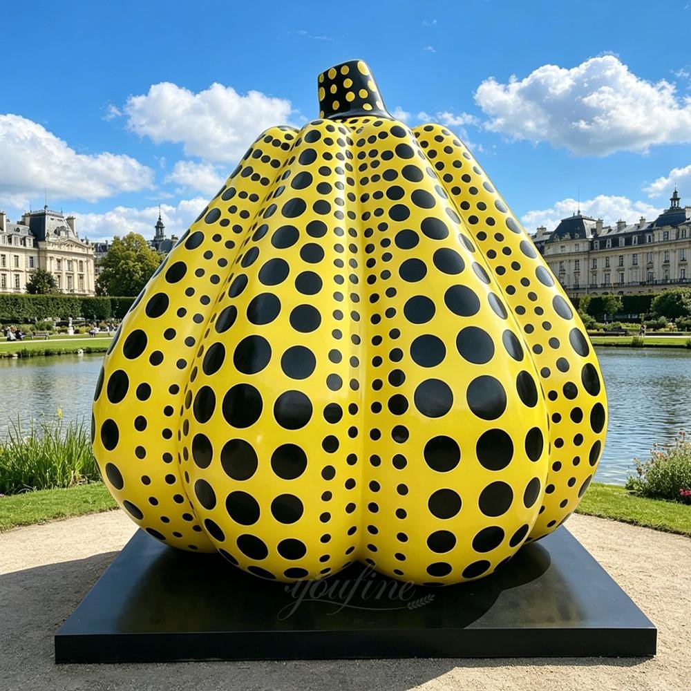 Giant Yayoi Kusama Spotted Pumpkin Sculpture Replica for Lakeside Decor