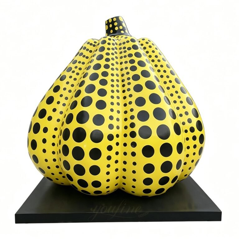 Giant Yayoi Kusama Spotted Pumpkin Sculpture Replica