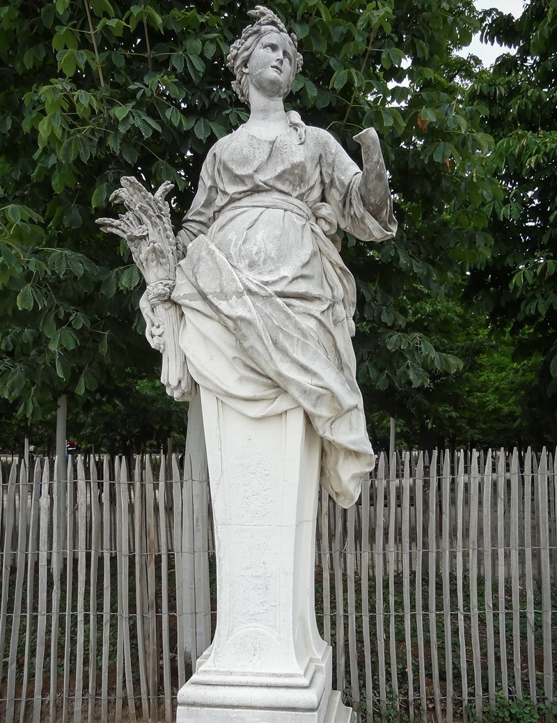 Goddess of Agriculture statue Ceres in Tuileries Gardens