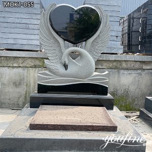  » Granite Memorial Statues for Loved Ones Swan Design for Sale MOK1-053