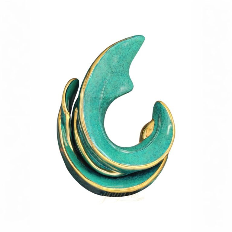 Green Circular Metal Art Sculpture